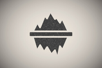 Poster - Chart area icon vector illustration in stamp style