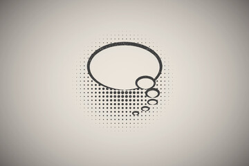 Poster - pop art, speech bubble icon vector illustration in stamp style