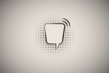 Poster - pop art, speech bubble icon vector illustration in stamp style