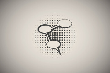 Poster - pop art, speech bubble icon vector illustration in stamp style