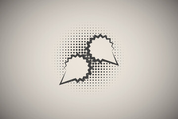 Poster - pop art, speech bubble icon vector illustration in stamp style