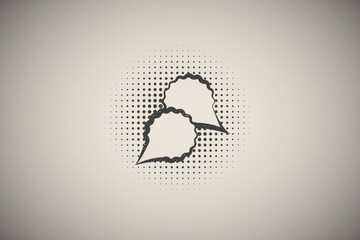 Poster - pop art, speech bubble icon vector illustration in stamp style