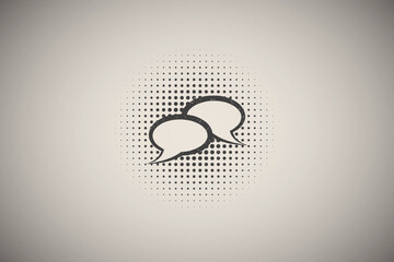 Poster - pop art, speech bubble icon vector illustration in stamp style