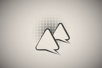 Poster - pop art, speech bubble icon vector illustration in stamp style