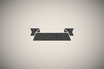 Poster - Ribbon icon vector illustration in stamp style