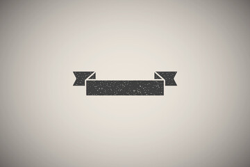 Poster - Ribbon icon vector illustration in stamp style