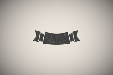 Poster - Ribbon icon vector illustration in stamp style