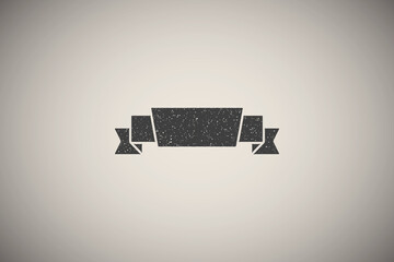 Poster - Ribbon icon vector illustration in stamp style