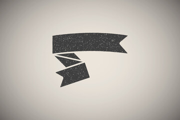 Poster - Ribbon icon vector illustration in stamp style