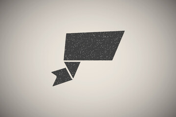 Poster - Ribbon icon vector illustration in stamp style