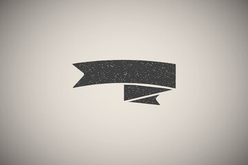 Poster - Ribbon icon vector illustration in stamp style