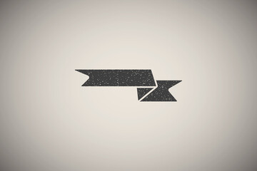 Poster - Ribbon icon vector illustration in stamp style