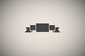 Poster - Ribbon icon vector illustration in stamp style