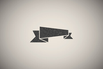 Poster - Ribbon icon vector illustration in stamp style