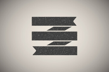 Poster - Ribbon icon vector illustration in stamp style