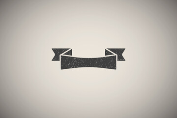 Poster - Ribbon icon vector illustration in stamp style