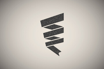 Poster - Ribbon icon vector illustration in stamp style