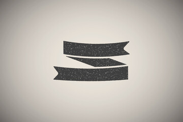 Poster - Ribbon icon vector illustration in stamp style