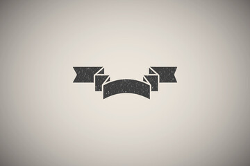 Poster - Ribbon icon vector illustration in stamp style