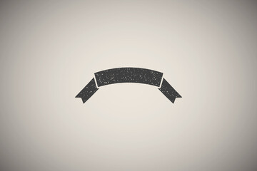 Poster - Ribbon icon vector illustration in stamp style