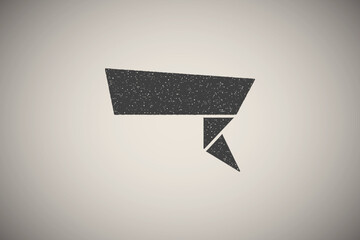 Poster - Ribbon icon vector illustration in stamp style