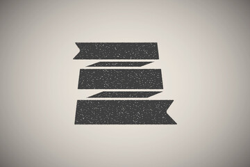 Poster - Ribbon icon vector illustration in stamp style