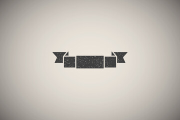 Poster - Ribbon icon vector illustration in stamp style