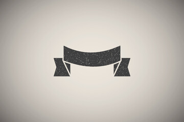 Poster - Ribbon icon vector illustration in stamp style