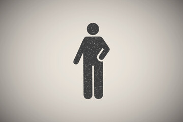 Poster - Teacher man college learning pictogram icon vector illustration in stamp style