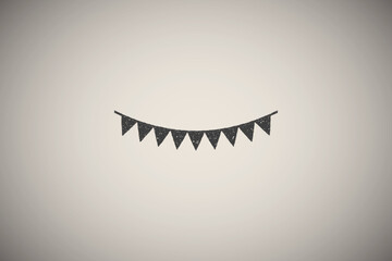 Poster - Christmas ribbons for poster colored icon vector illustration in stamp style