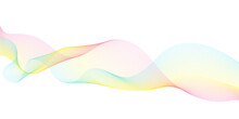 Abstract Colorful Glowing Wave Curved Lines Background.  Abstract Frequency Sound Wave Lines And Technology Curve Lines Background. Design Used For Banner, Template, Science, Business And Many More.