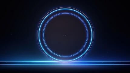 Leinwandbilder - abstract hologram frame template design background screen science