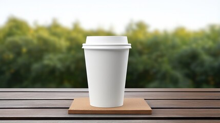 Aufkleber - Opened take-out coffee with cup holder. Isolated on a white.