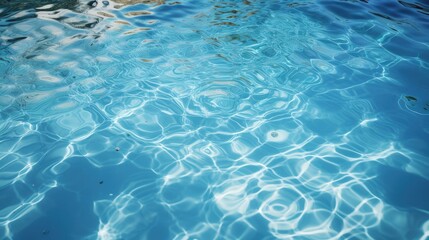 Poster - Blue ripped water in swimming pool