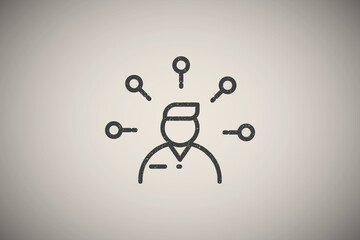 Poster - high building icon vector illustration in stamp style