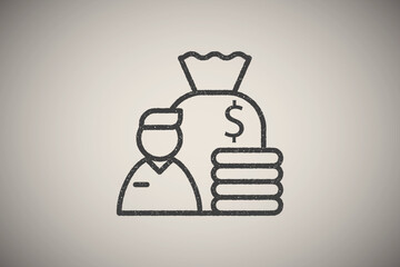 Poster - apartments icon vector illustration in stamp style