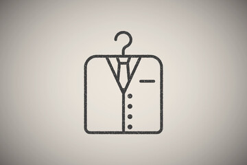 Poster - building icon vector illustration in stamp style
