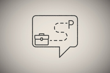 Poster - building icon vector illustration in stamp style