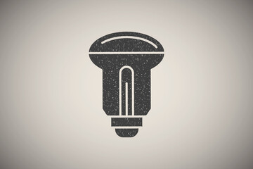 Poster - Light, led, lamp icon vector illustration in stamp style
