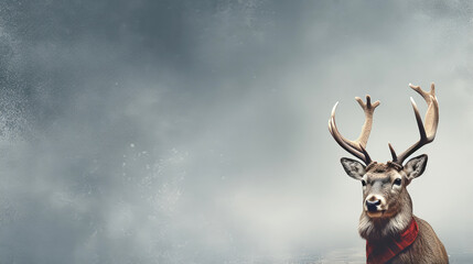 minimalist deer in serene wilderness