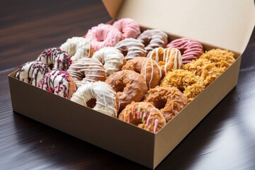 Sticker - dozen donuts in a bakery box