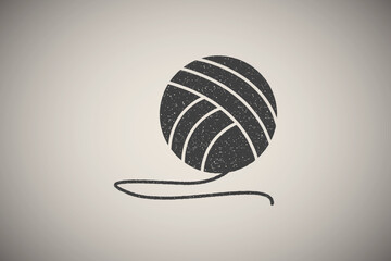 Poster - Clew, cat icon vector illustration in stamp style