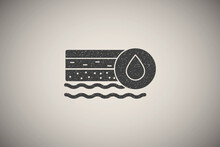 Dirt Moist Ground Icon Vector Illustration In Stamp Style