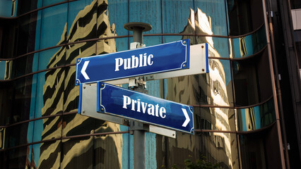 Sticker - Street Sign Private versus Public