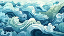 Sea Life Ocean Pattern Generative Ai Illustration