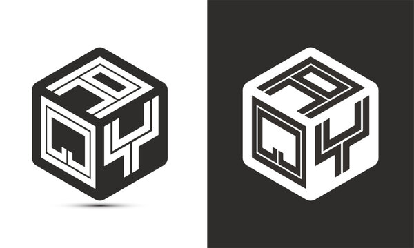 AQY letter logo design with illustrator cube logo, vector logo modern alphabet font overlap style.