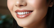 © marimalina - Closeup smile of young teen happy female woman great white teeth. Dental health.