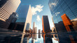 Business Building Skyscraper Frog Perspective B2B Office Corporate