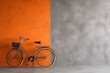 Parked orange bike