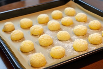 Sticker - biscuits on a baking tray ready for the oven